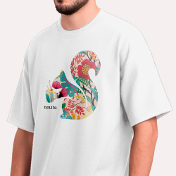 Camiseta Nolita Esquila Silhueta Floral Branca