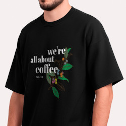 Camiseta Nolita We're All About Coffee Preta