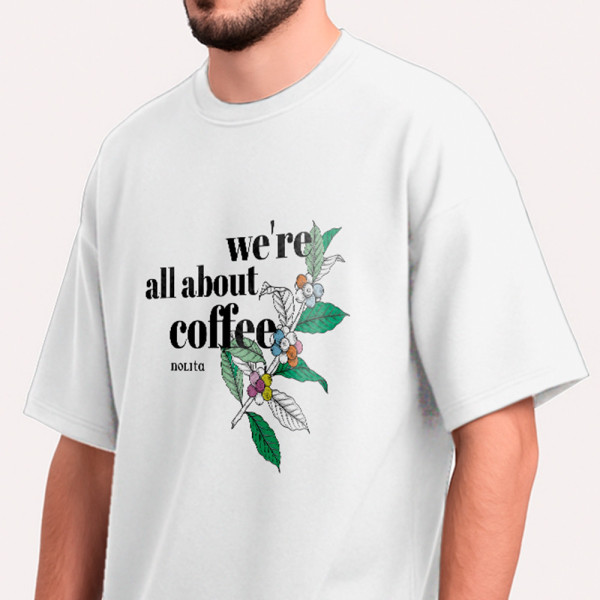 Camiseta Nolita We're All About Coffee Branca