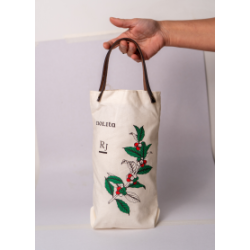 Bolsa Pequena Estampada com Alças de Couro