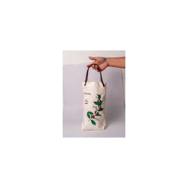 Bolsa Pequena Estampada com Alças de Couro